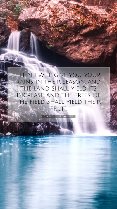Picture 07 - Leviticus 26:4 WEB Mobile Phone Wallpaper - then I will give you your rains in their season, - Mobile Bible Verse Wallpaper