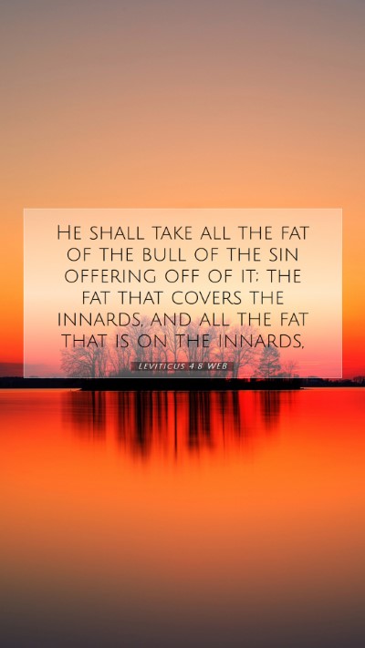 Picture 07 - Leviticus 4:8 WEB Mobile Phone Wallpaper - He shall take all the fat of the bull of the sin - Mobile Bible Verse Wallpaper
