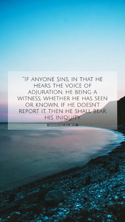 Picture 07 - Leviticus 5:1 WEB Mobile Phone Wallpaper - 