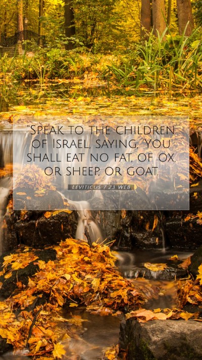Picture 07 - Leviticus 7:23 WEB Mobile Phone Wallpaper - 