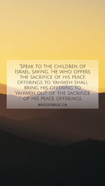 Picture 07 - Leviticus 7:29 WEB Mobile Phone Wallpaper - 