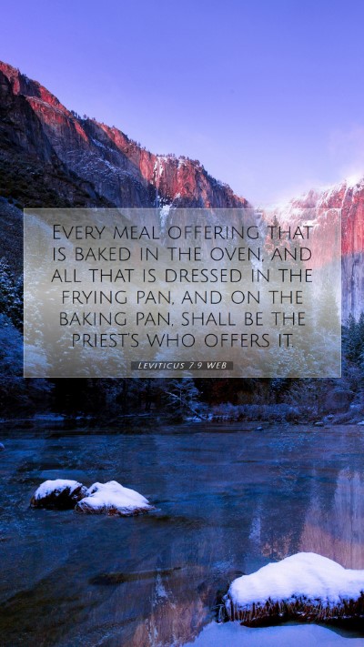 Picture 07 - Leviticus 7:9 WEB Mobile Phone Wallpaper - Every meal offering that is baked in the oven, - Mobile Bible Verse Wallpaper