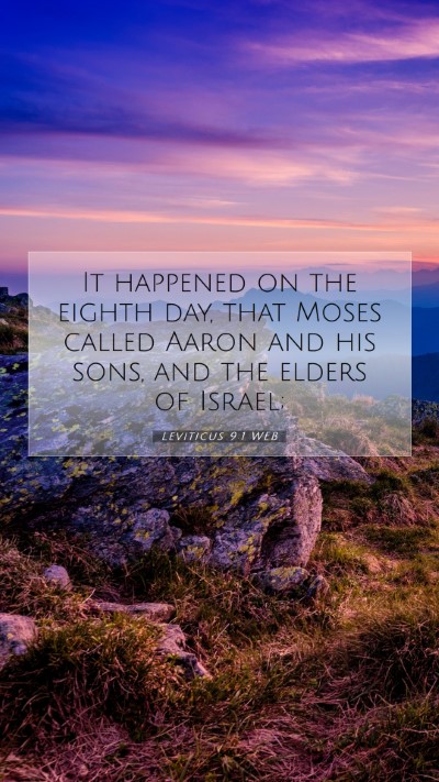 Picture 07 - Leviticus 9:1 WEB Mobile Phone Wallpaper - It happened on the eighth day, that Moses called - Mobile Bible Verse Wallpaper