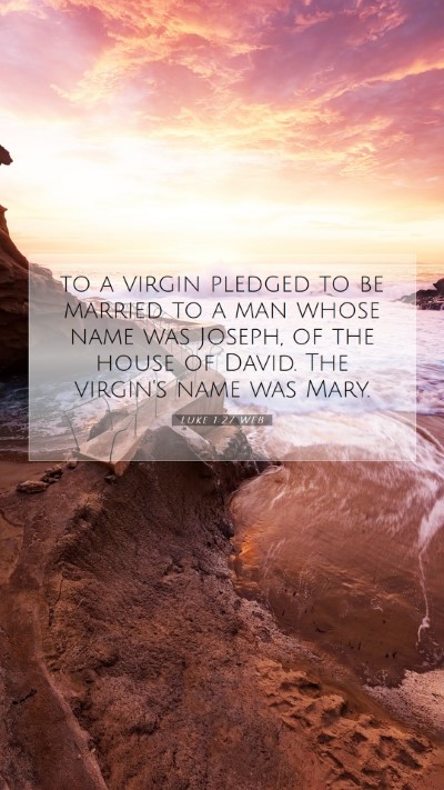 Picture 07 - Luke 1:27 WEB Mobile Phone Wallpaper - to a virgin pledged to be married to a man whose - Mobile Bible Verse Wallpaper