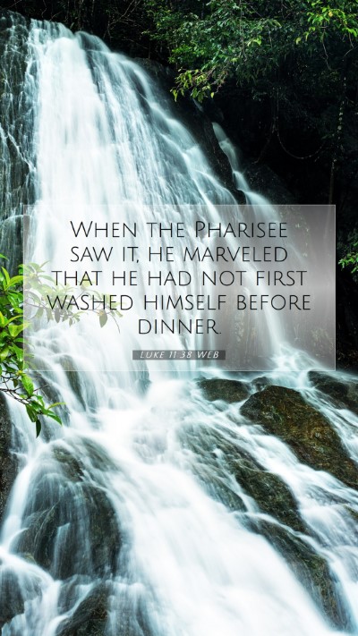 Picture 07 - Luke 11:38 WEB Mobile Phone Wallpaper - When the Pharisee saw it, he marveled that he had - Mobile Bible Verse Wallpaper