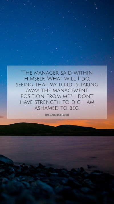 Picture 07 - Luke 16:3 WEB Mobile Phone Wallpaper - 