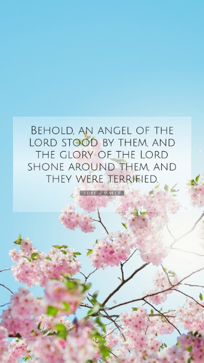 Picture 07 - Luke 2:9 WEB Mobile Phone Wallpaper - Behold, an angel of the Lord stood by them, and - Mobile Bible Verse Wallpaper