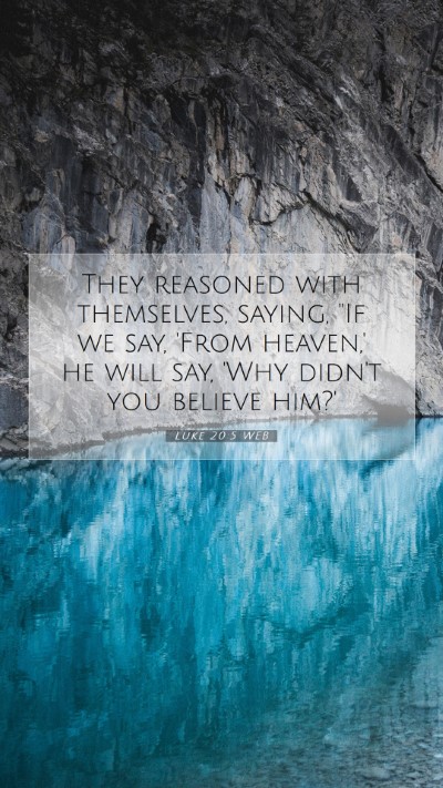 Picture 07 - Luke 20:5 WEB Mobile Phone Wallpaper - They reasoned with themselves, saying, 