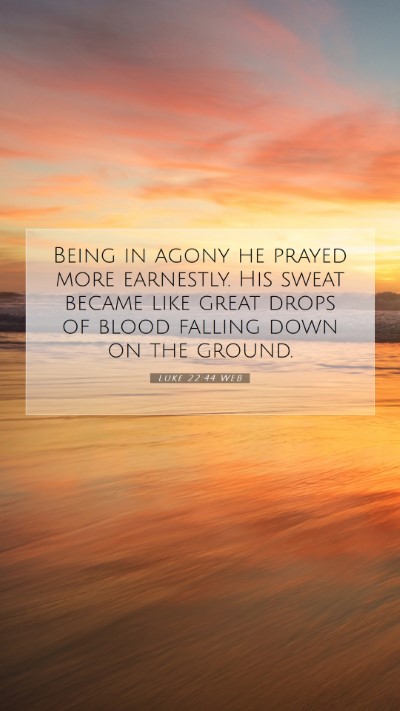 Picture 07 - Luke 22:44 WEB Mobile Phone Wallpaper - Being in agony he prayed more earnestly. His - Mobile Bible Verse Wallpaper