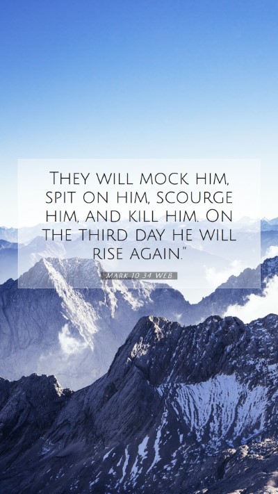 Picture 07 - Mark 10:34 WEB Mobile Phone Wallpaper - They will mock him, spit on him, scourge him, and - Mobile Bible Verse Wallpaper