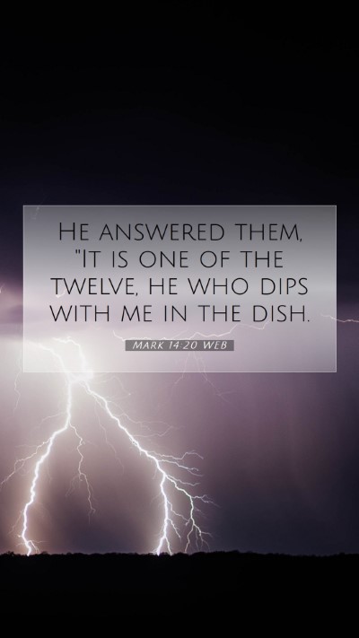 Picture 07 - Mark 14:20 WEB Mobile Phone Wallpaper - He answered them, 