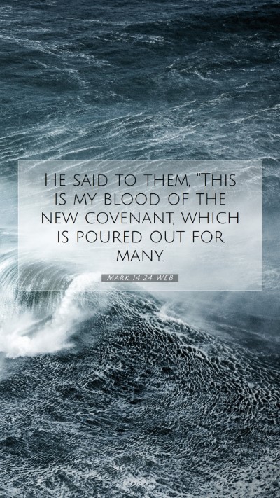 Picture 07 - Mark 14:24 WEB Mobile Phone Wallpaper - He said to them, 