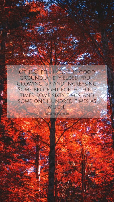 Picture 07 - Mark 4:8 WEB Mobile Phone Wallpaper - Others fell into the good ground, and yielded - Mobile Bible Verse Wallpaper
