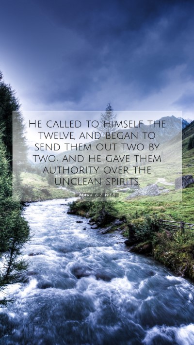 Picture 07 - Mark 6:7 WEB Mobile Phone Wallpaper - He called to himself the twelve, and began to - Mobile Bible Verse Wallpaper