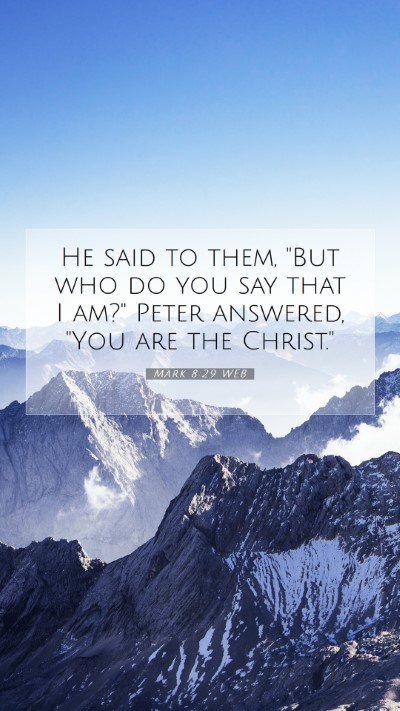 Picture 07 - Mark 8:29 WEB Mobile Phone Wallpaper - He said to them, 