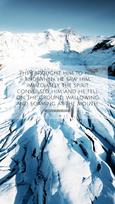 Picture 07 - Mark 9:20 WEB Mobile Phone Wallpaper - They brought him to him, and when he saw him, - Mobile Bible Verse Wallpaper