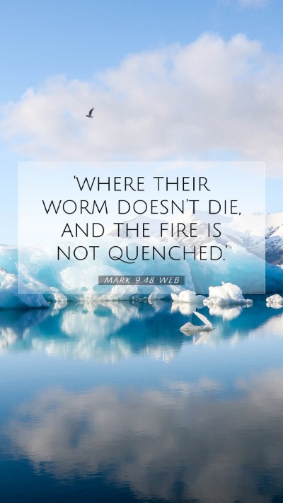 Picture 07 - Mark 9:48 WEB Mobile Phone Wallpaper - 'where their worm doesn't die, and the fire is - Mobile Bible Verse Wallpaper