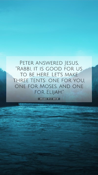 Picture 07 - Mark 9:5 WEB Mobile Phone Wallpaper - Peter answered Jesus, 
