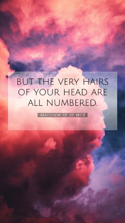 Picture 07 - Matthew 10:30 WEB Mobile Phone Wallpaper - but the very hairs of your head are all - Mobile Bible Verse Wallpaper