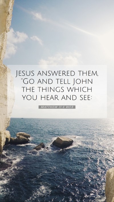 Picture 07 - Matthew 11:4 WEB Mobile Phone Wallpaper - Jesus answered them, 