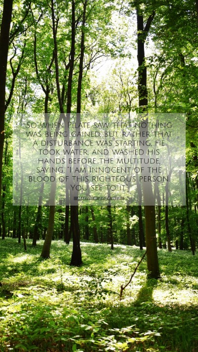 Picture 07 - Matthew 27:24 WEB Mobile Phone Wallpaper - So when Pilate saw that nothing was being gained, - Mobile Bible Verse Wallpaper