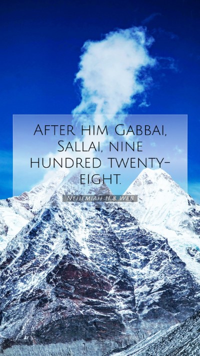 Picture 07 - Nehemiah 11:8 WEB Mobile Phone Wallpaper - After him Gabbai, Sallai, nine hundred - Mobile Bible Verse Wallpaper