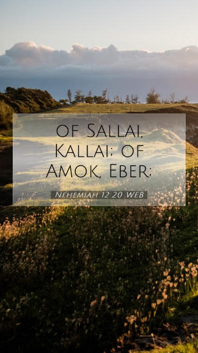 Picture 07 - Nehemiah 12:20 WEB Mobile Phone Wallpaper - of Sallai, Kallai; of Amok, - Mobile Bible Verse Wallpaper