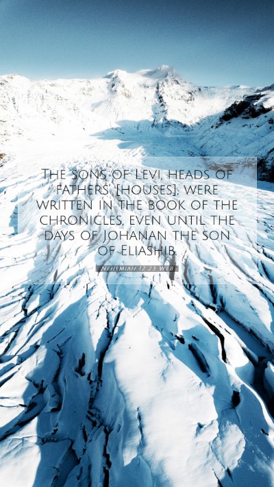 Picture 07 - Nehemiah 12:23 WEB Mobile Phone Wallpaper - The sons of Levi, heads of fathers' [houses], - Mobile Bible Verse Wallpaper
