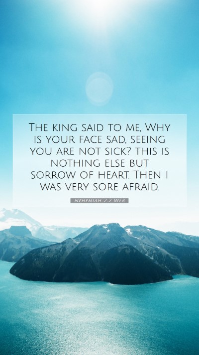 Picture 07 - Nehemiah 2:2 WEB Mobile Phone Wallpaper - The king said to me, Why is your face sad, seeing - Mobile Bible Verse Wallpaper