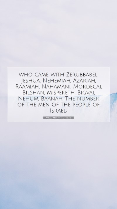 Picture 07 - Nehemiah 7:7 WEB Mobile Phone Wallpaper - who came with Zerubbabel, Jeshua, Nehemiah, - Mobile Bible Verse Wallpaper