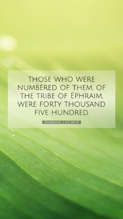 Picture 07 - Numbers 1:33 WEB Mobile Phone Wallpaper - those who were numbered of them, of the tribe of - Mobile Bible Verse Wallpaper