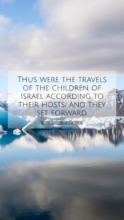 Picture 07 - Numbers 10:28 WEB Mobile Phone Wallpaper - Thus were the travels of the children of Israel - Mobile Bible Verse Wallpaper