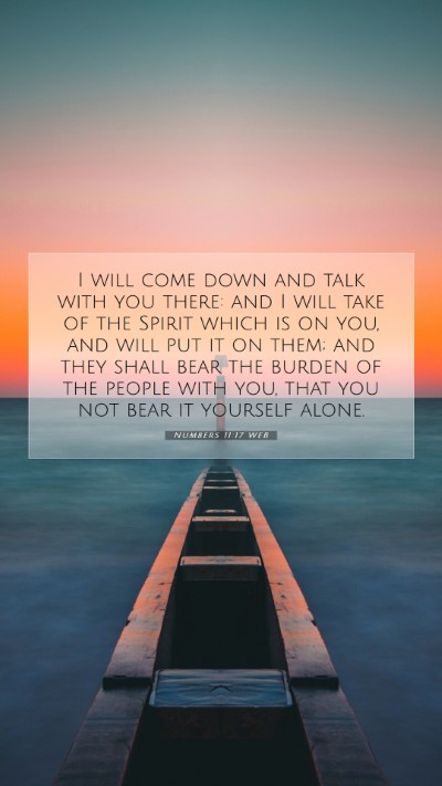 Picture 07 - Numbers 11:17 WEB Mobile Phone Wallpaper - I will come down and talk with you there: and I - Mobile Bible Verse Wallpaper