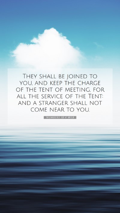 Picture 07 - Numbers 18:4 WEB Mobile Phone Wallpaper - They shall be joined to you, and keep the charge - Mobile Bible Verse Wallpaper