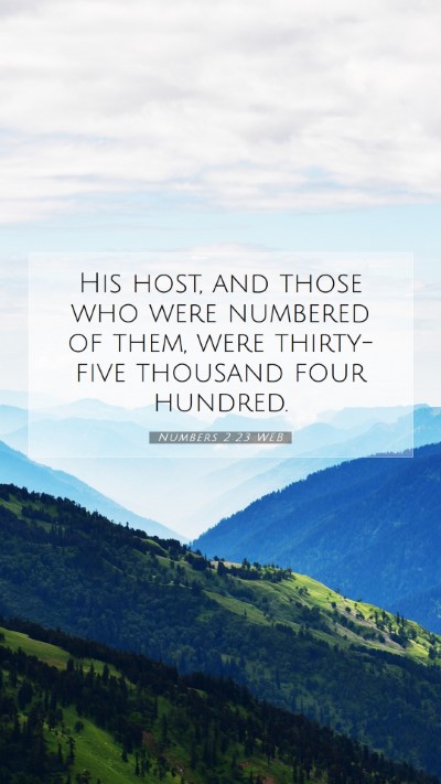 Picture 07 - Numbers 2:23 WEB Mobile Phone Wallpaper - His host, and those who were numbered of them, - Mobile Bible Verse Wallpaper