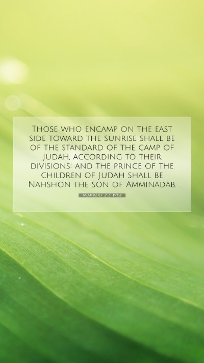 Picture 07 - Numbers 2:3 WEB Mobile Phone Wallpaper - Those who encamp on the east side toward the - Mobile Bible Verse Wallpaper