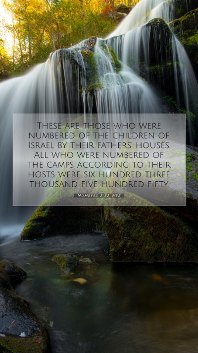 Picture 07 - Numbers 2:32 WEB Mobile Phone Wallpaper - These are those who were numbered of the children - Mobile Bible Verse Wallpaper