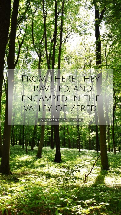 Picture 07 - Numbers 21:12 WEB Mobile Phone Wallpaper - From there they traveled, and encamped in the - Mobile Bible Verse Wallpaper