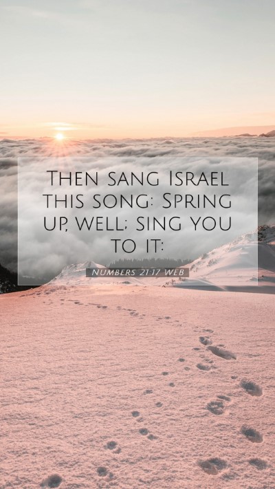 Picture 07 - Numbers 21:17 WEB Mobile Phone Wallpaper - Then sang Israel this song: Spring up, well; sing - Mobile Bible Verse Wallpaper
