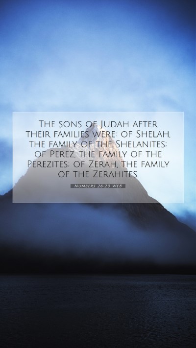 Picture 07 - Numbers 26:20 WEB Mobile Phone Wallpaper - The sons of Judah after their families were: of - Mobile Bible Verse Wallpaper