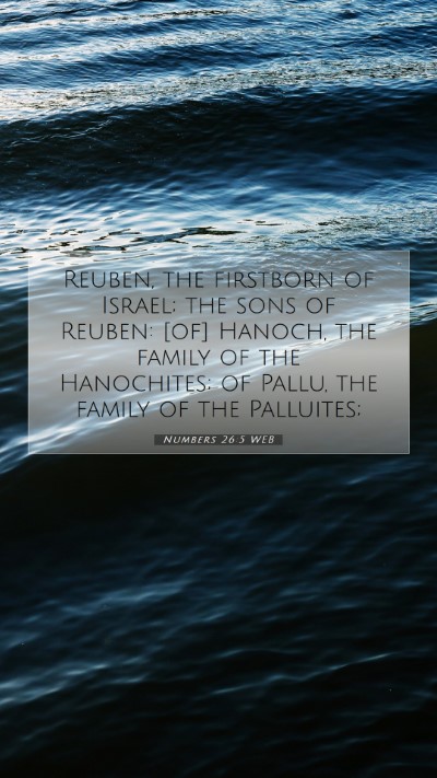 Picture 07 - Numbers 26:5 WEB Mobile Phone Wallpaper - Reuben, the firstborn of Israel; the sons of - Mobile Bible Verse Wallpaper