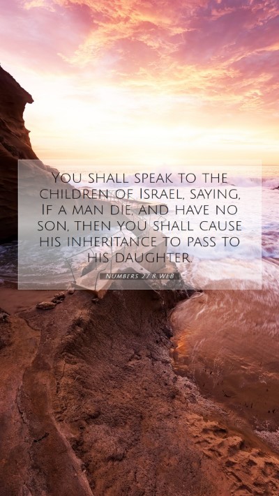 Picture 07 - Numbers 27:8 WEB Mobile Phone Wallpaper - You shall speak to the children of Israel, - Mobile Bible Verse Wallpaper