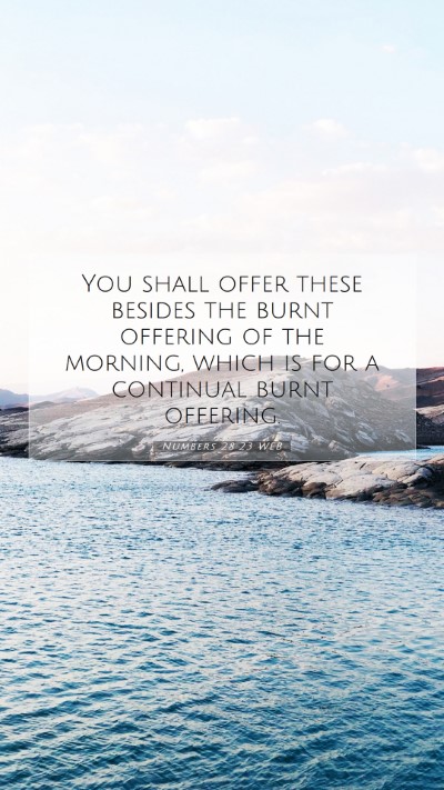 Picture 07 - Numbers 28:23 WEB Mobile Phone Wallpaper - You shall offer these besides the burnt offering - Mobile Bible Verse Wallpaper