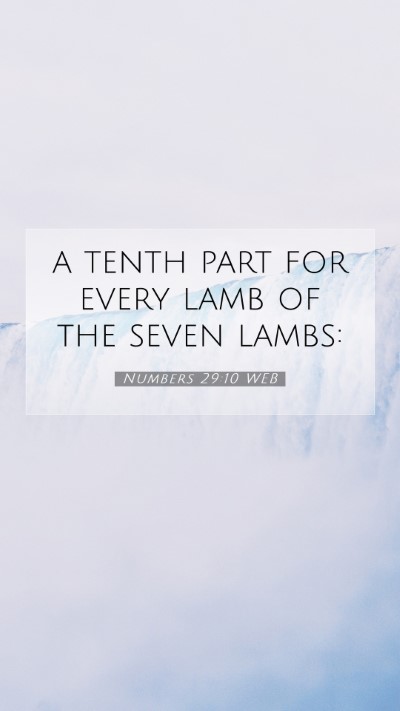Picture 07 - Numbers 29:10 WEB Mobile Phone Wallpaper - a tenth part for every lamb of the seven - Mobile Bible Verse Wallpaper