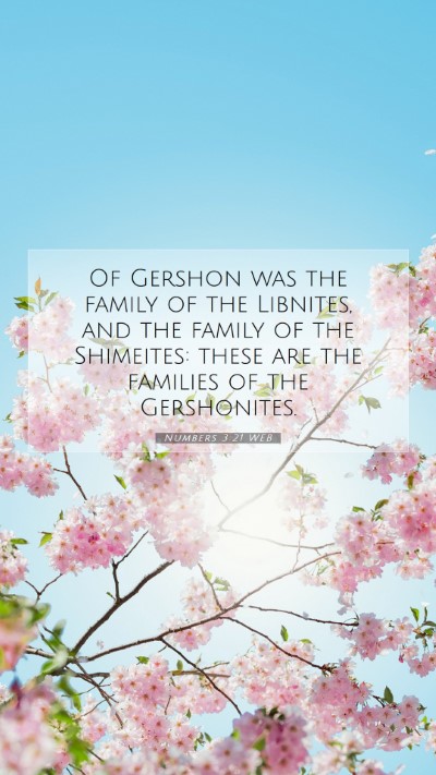 Picture 07 - Numbers 3:21 WEB Mobile Phone Wallpaper - Of Gershon was the family of the Libnites, and - Mobile Bible Verse Wallpaper