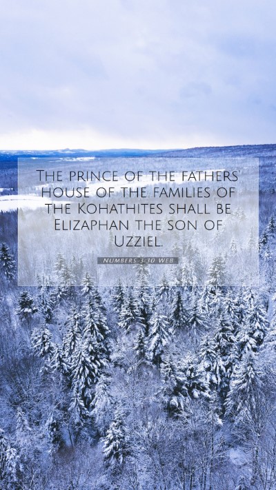 Picture 07 - Numbers 3:30 WEB Mobile Phone Wallpaper - The prince of the fathers' house of the families - Mobile Bible Verse Wallpaper
