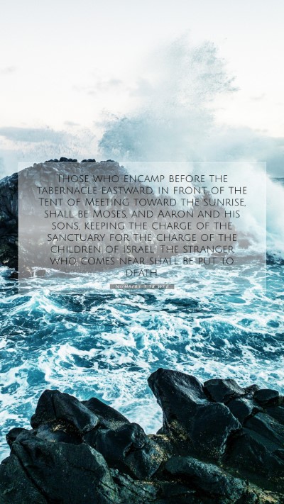 Picture 07 - Numbers 3:38 WEB Mobile Phone Wallpaper - Those who encamp before the tabernacle eastward, - Mobile Bible Verse Wallpaper