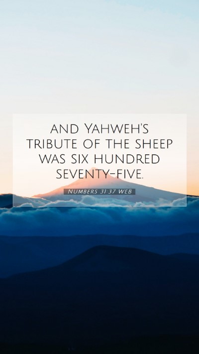 Picture 07 - Numbers 31:37 WEB Mobile Phone Wallpaper - and Yahweh's tribute of the sheep was six hundred - Mobile Bible Verse Wallpaper
