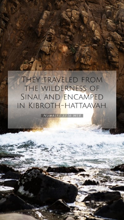 Picture 07 - Numbers 33:16 WEB Mobile Phone Wallpaper - They traveled from the wilderness of Sinai, and - Mobile Bible Verse Wallpaper