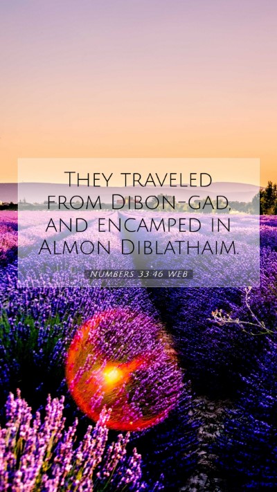 Picture 07 - Numbers 33:46 WEB Mobile Phone Wallpaper - They traveled from Dibon-gad, and encamped in - Mobile Bible Verse Wallpaper